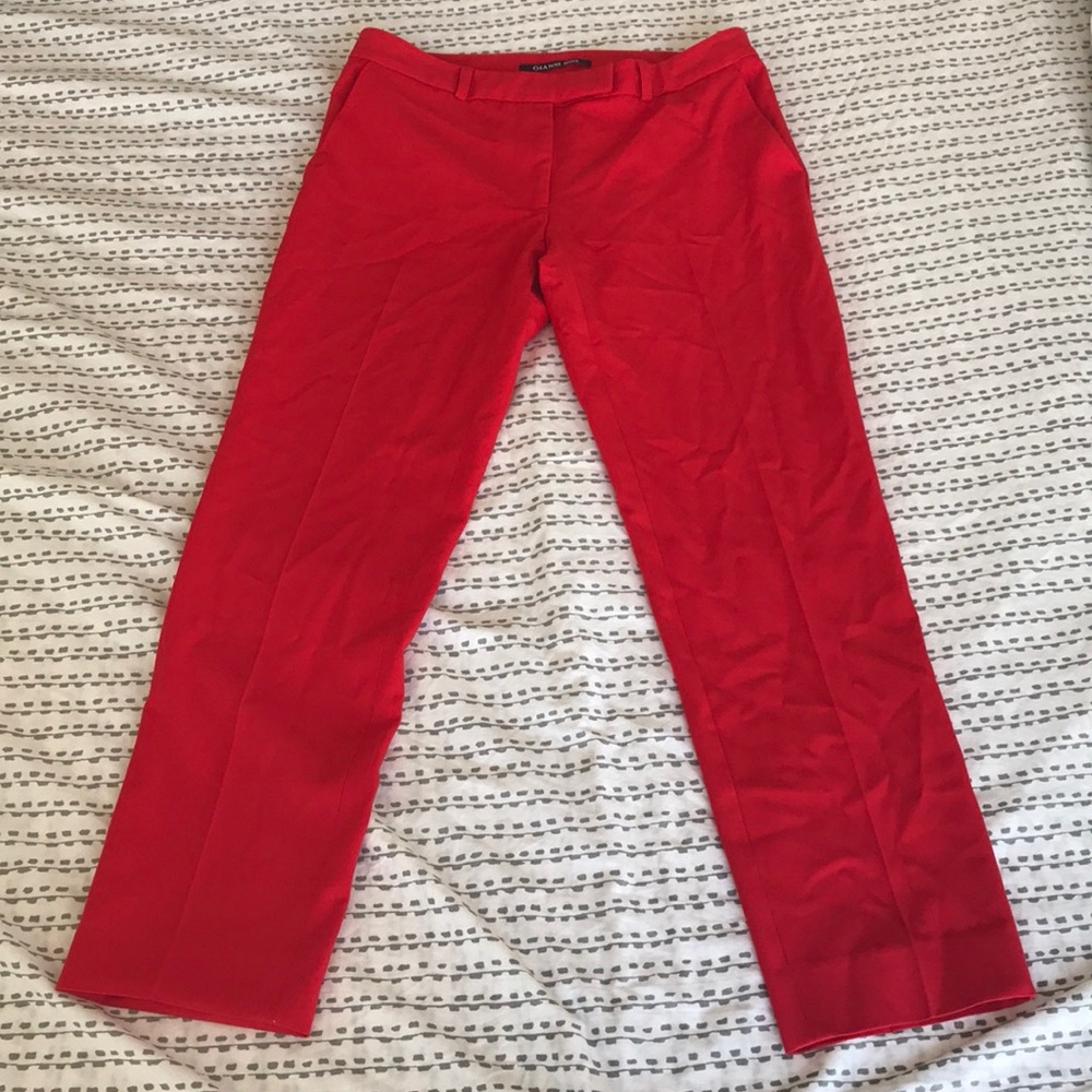 Red Gianni Bini Pants Ankle Dress Pants Size 0